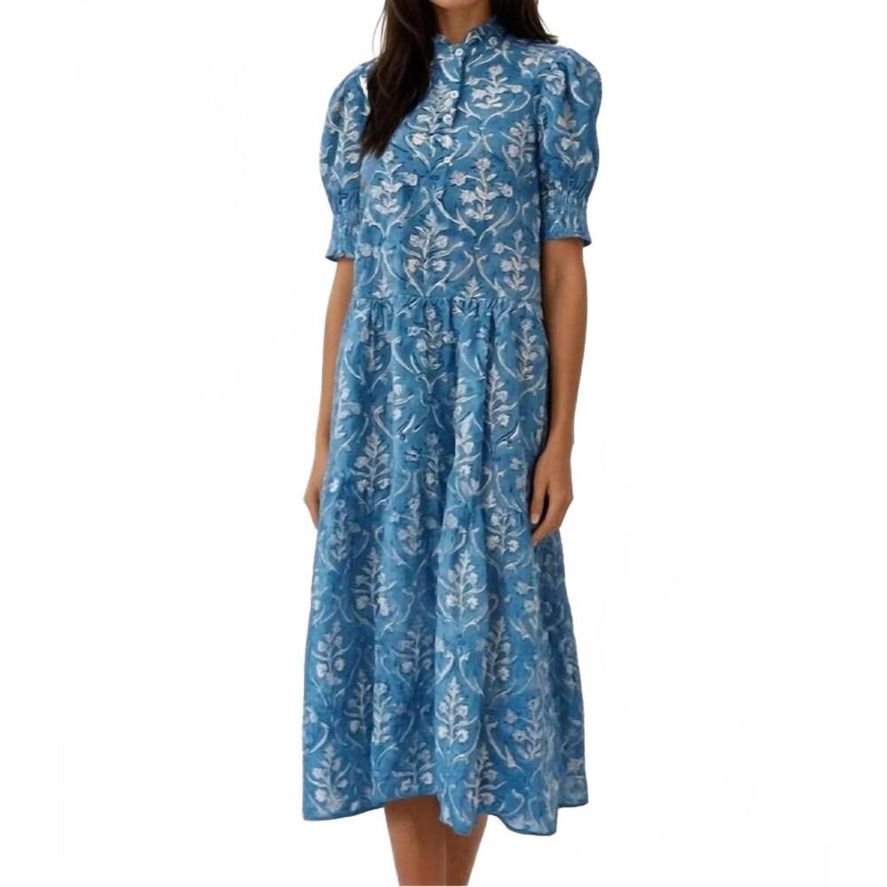 NEW KAI charleston midi dress in light blue
